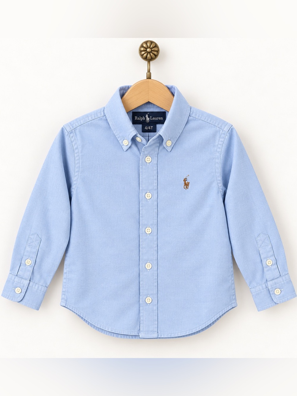 Ralph Lauren Long-Sleeve Oxford Shirt in Light Blue - Kids 4